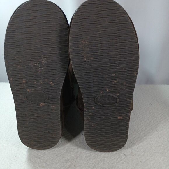 Bjorndal Women’s Size 7 Brown Suede Boots Faux Fur Lined Slip-On Comfort Warm - Picture 5 of 16